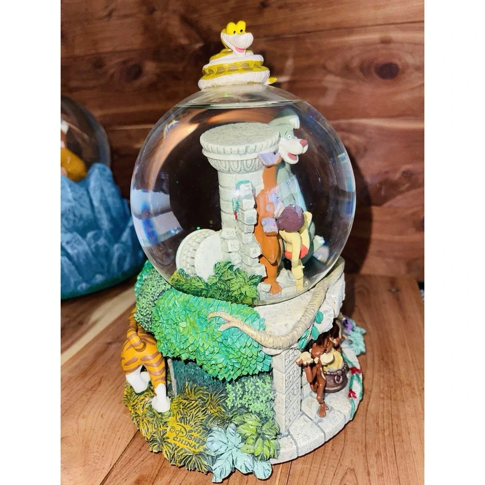 Vtg 90's Disney The Jungle Book Collectible Musical Snow Globe Mowgli Baloo 1537